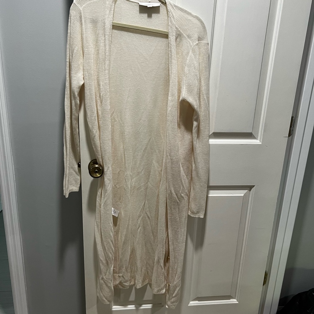 Long ivory duster